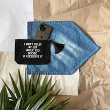 Load image into Gallery viewer, i won&#39;t delay my joy... pouch by rayo &amp; honey
