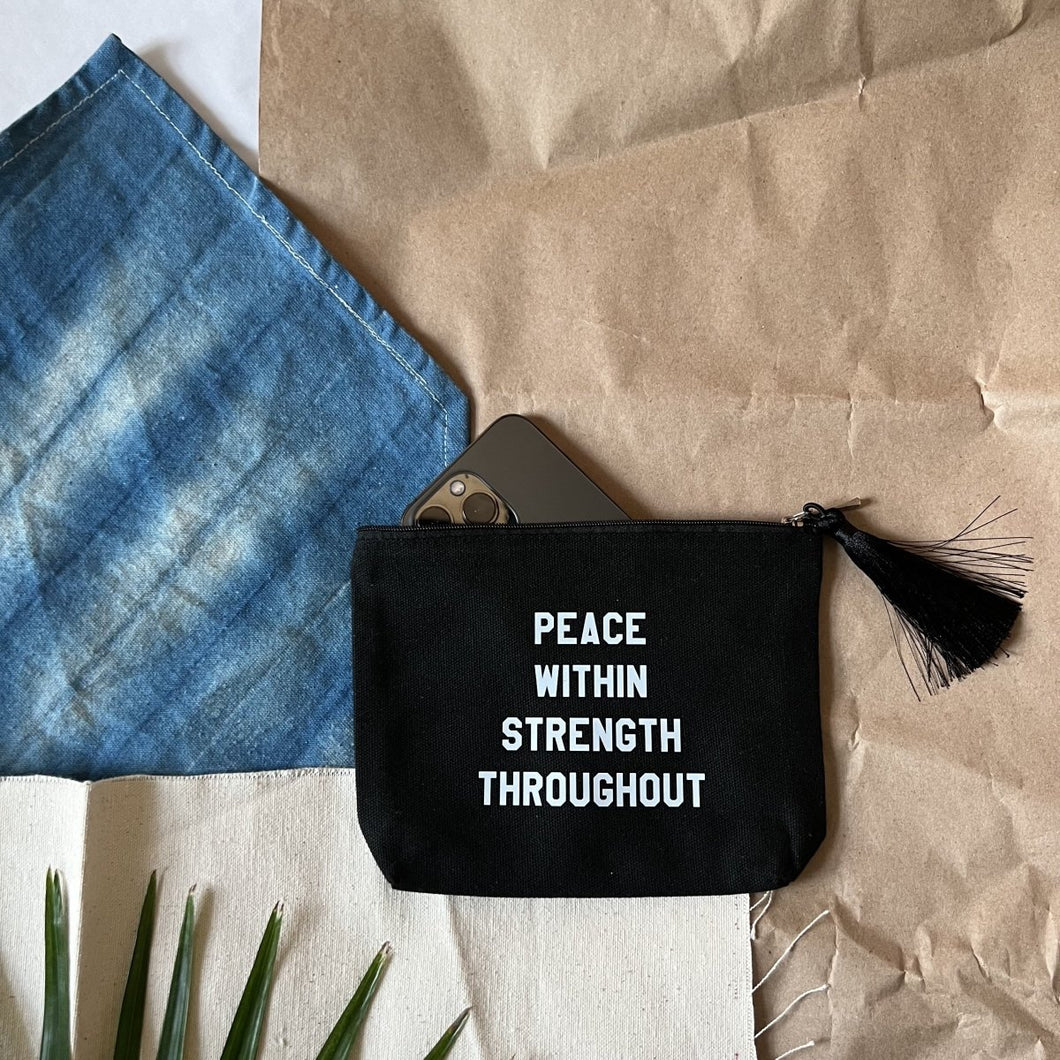 peace within strength throughout pouch by rayo & honey