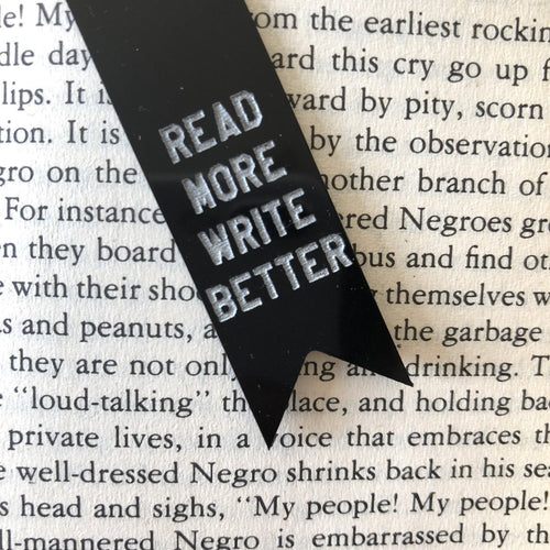 read more write better bookmark by rayo & honey
